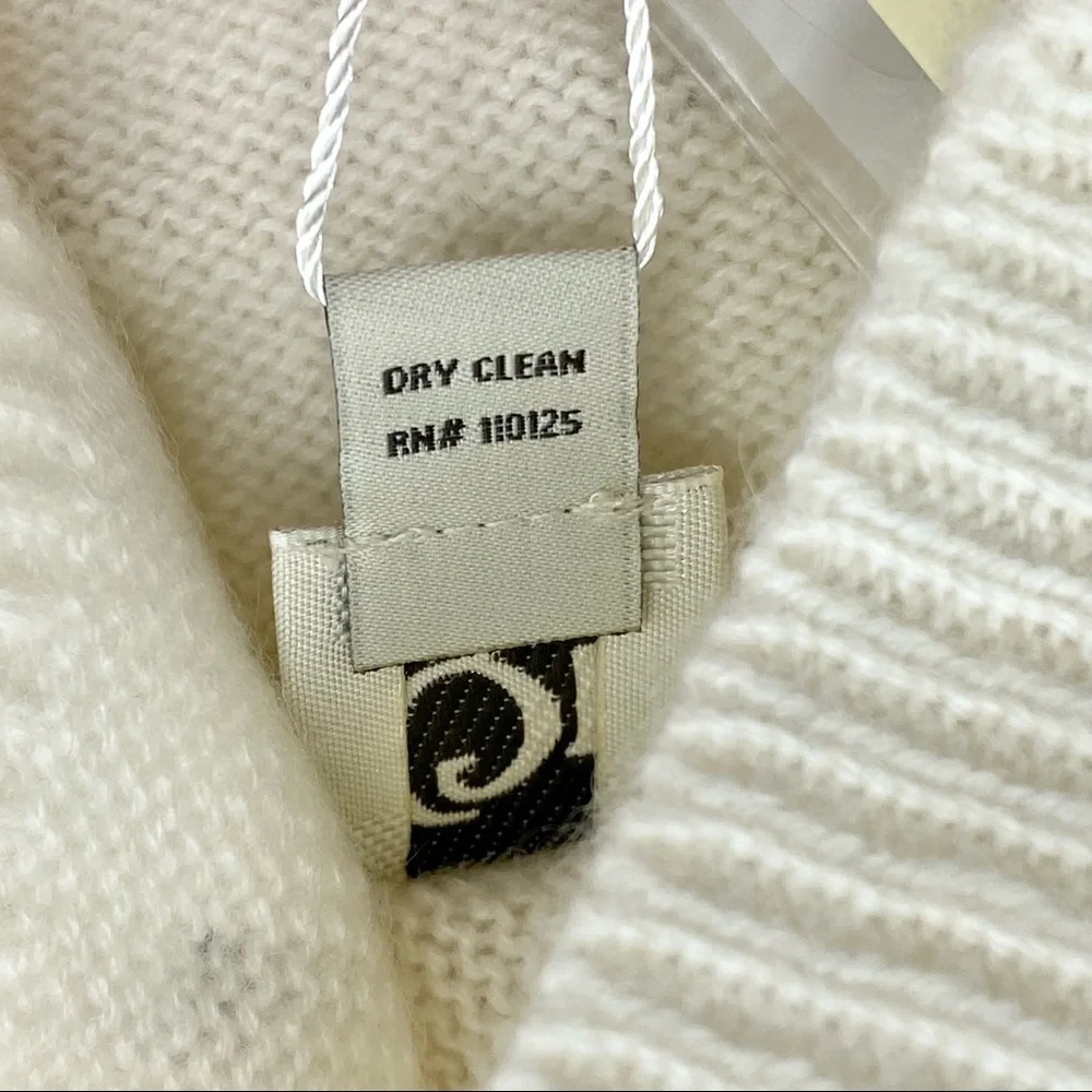 Quinn Cream Grey Pearl Trim Cashmere Beanie
